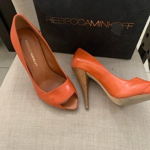 Rebecca Minkoff peep toe heel